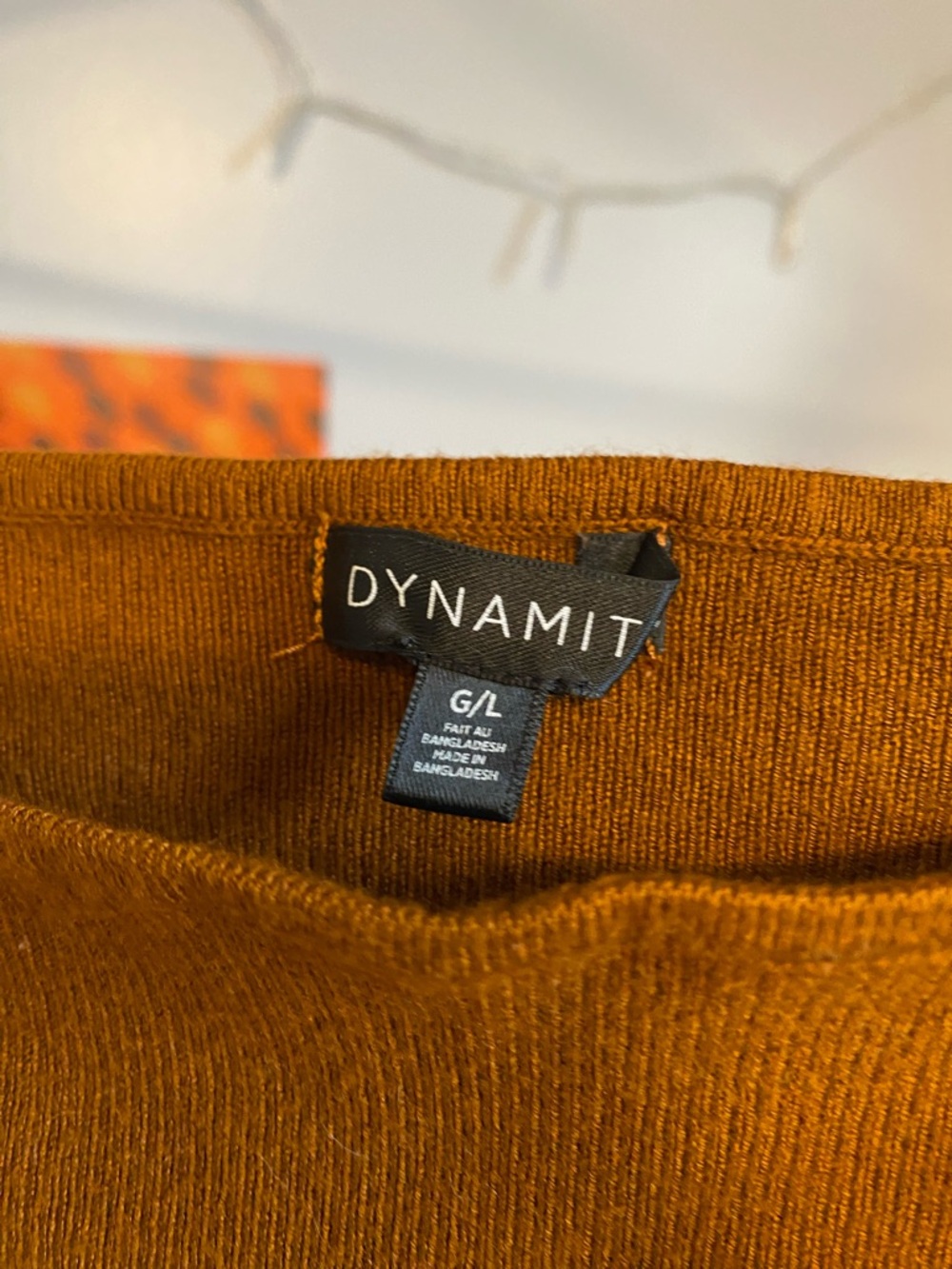 Dynamite Ribbed Square-Neck Tank Top — Rust - Picture 2 of 2